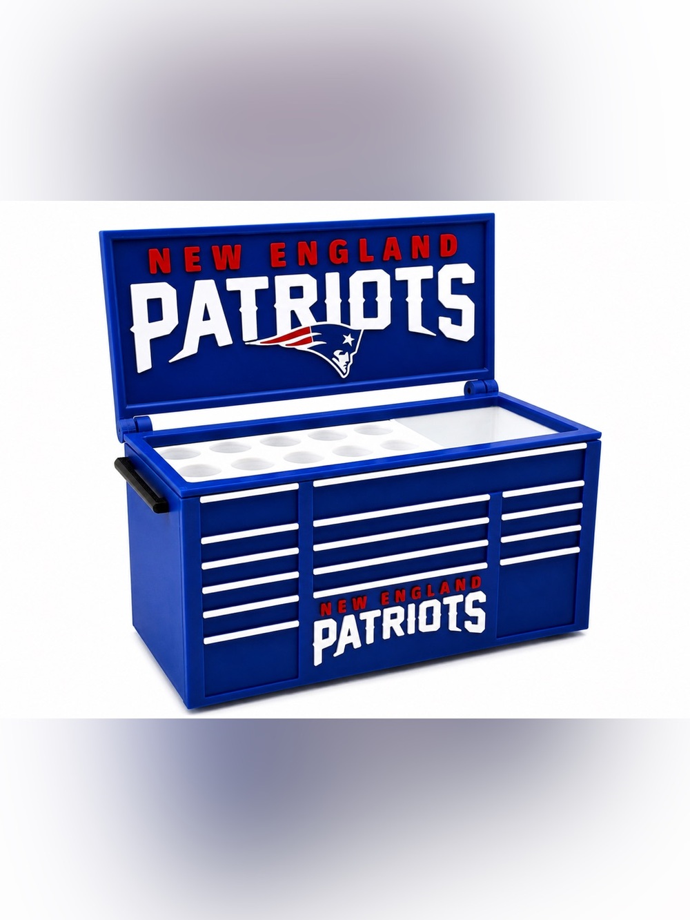 New England Patriots Mini Toolbox Pen And Trinket Holder Desk Top Organizer